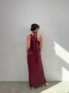 LOTUS BURGUNDY FLORAL