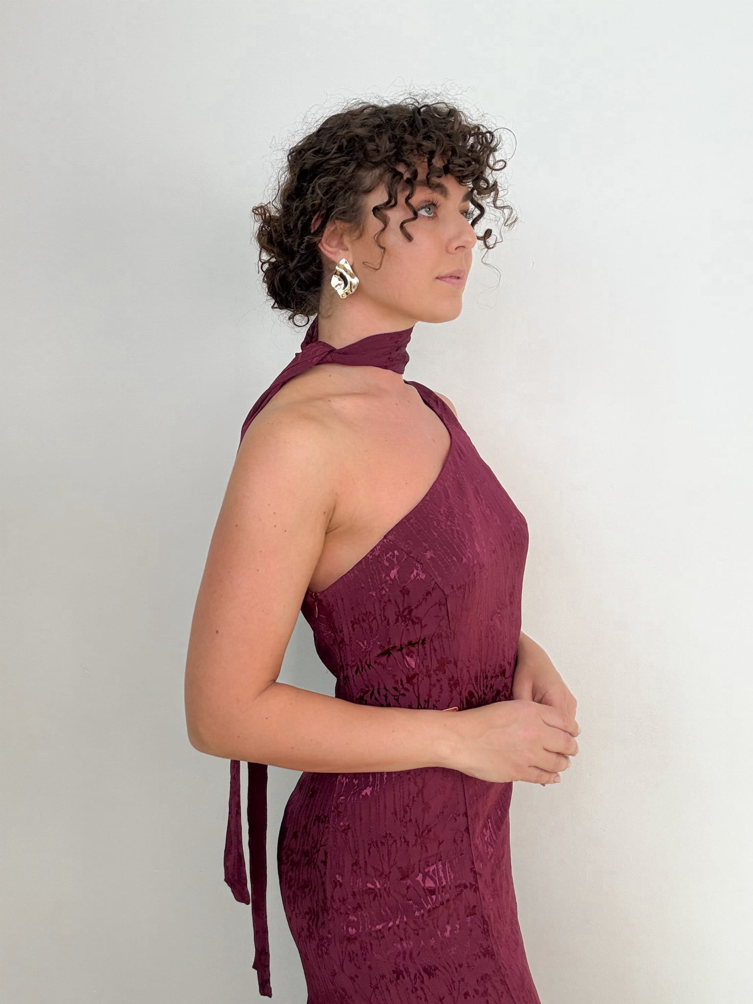 LOTUS BURGUNDY FLORAL