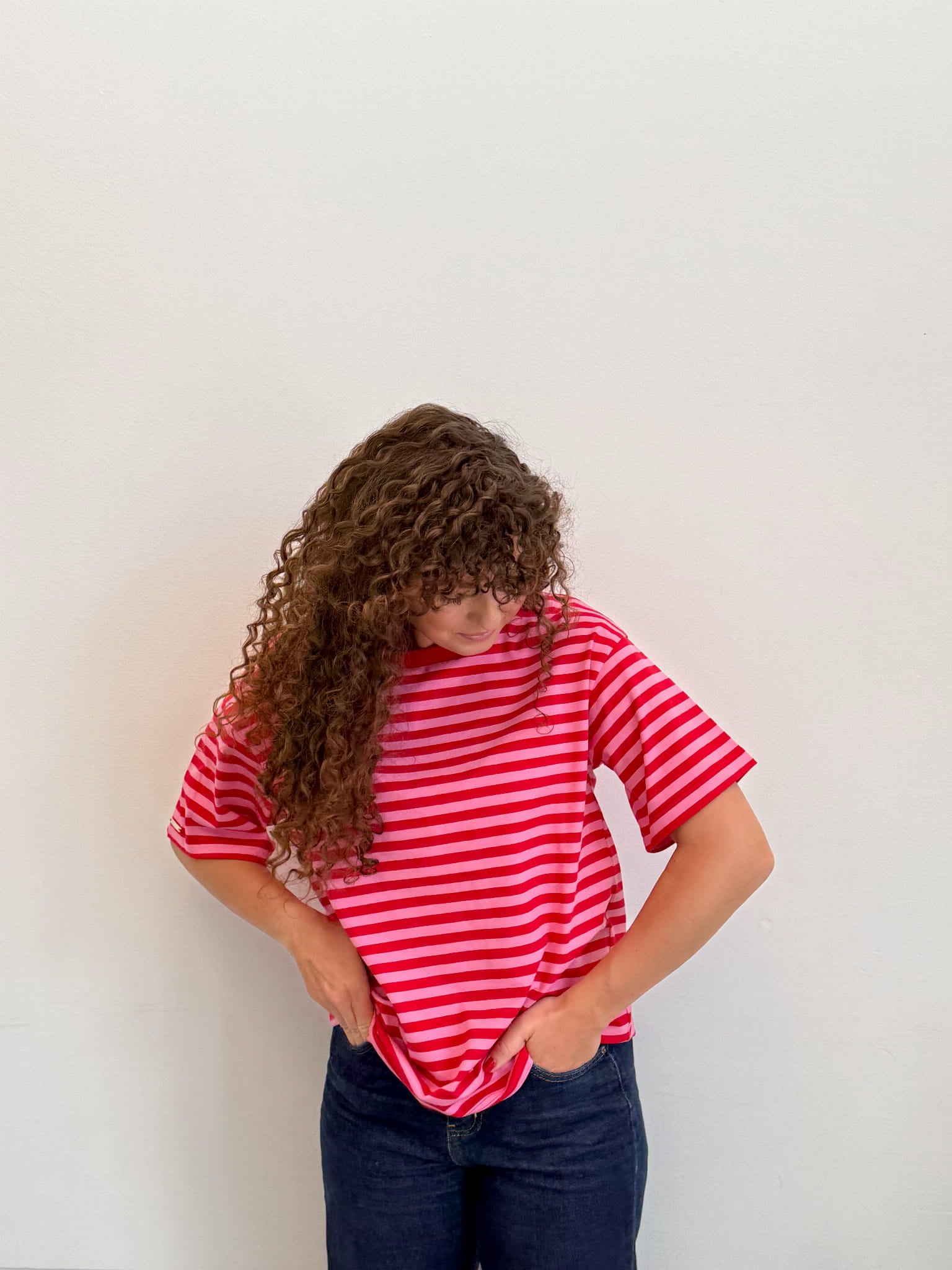 NYSSA RED PINK STRIPES